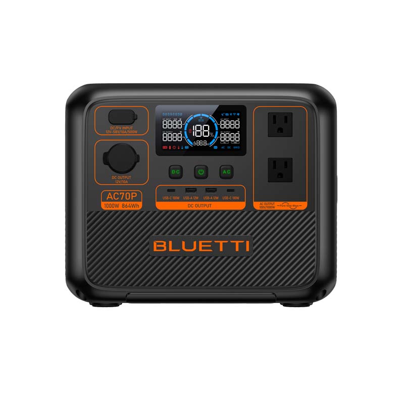 BLUETTI ݡ֥Ÿ AC70Pɺҿ侩 864Wh 1000W