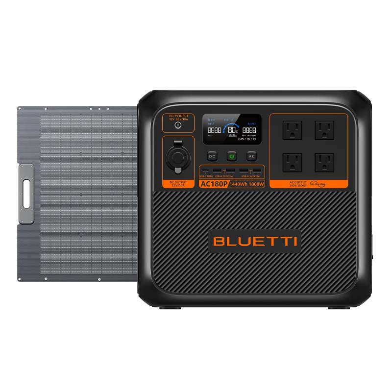 BLUETTI �����̥ݡ����֥��Ÿ� AC180P+�����顼�ѥͥ�PV350D���ɺҿ侩 1440Wh 1800W