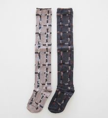 【新品未使用】ミナペルホネン frost garden ニーハイソックス mina perhonen - ミナペルホネン frost garden ニーハイソックス 新品