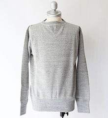 FREEWHEELERS フリーホイーラーズ SET-IN SLEEVE SWEAT SHIRT (MIX GRAY)