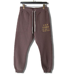 COLIMBO ������ ROTC SHACK SWEAT PANTS - USN SUBRON 4 - (BROWN)