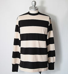 フリーホイーラーズ STRIPED POCKET T-SHIRT M Gray フリー