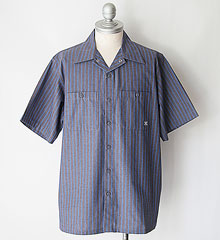 BLUCO ֥륳 STANDARD WORK SHIRT S/S (GRAY STRIPE)