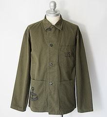 COLIMBO   U.S.NAVAL WORK JACKET CUSTOM - N-3 TYPE - (OLIVE DRAB)