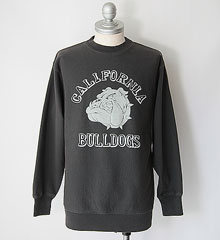 SECRET WORDS ��������å� ��� " CALIFORNIA BULLDOGS " SECRET WEAVE SWEAT SHIRT  (FADE BLACK)