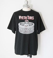 SECRET WORDS å  " OLD TIRES " S/S T-SHIRT (BLACK)