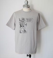 COLIMBO  NORWALK TEE SHIRT S/S " DIRTY THIRTY " (LIGHT GRAY)