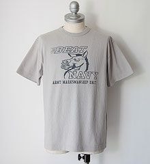 COLIMBO  NORWALK TEE SHIRT S/S " BEAT NAVY " (LIGHT GRAY)