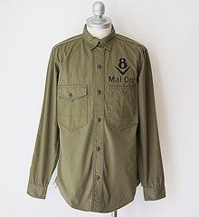 FREEWHEELERS ե꡼ۥ顼 " MAL ORD " BLYSTONE MECHANIC SHIRT (LIGHT KHAKI OLIVE)