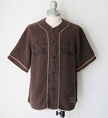 COLIMBO  DOOLITTLE BASEBALL SHIRT - HELL CATS - (DARK BROWN)
