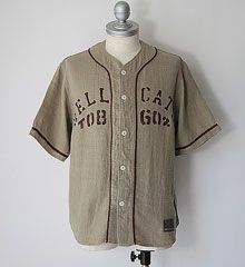 COLIMBO  DOOLITTLE BASEBALL SHIRT - HELL CATS - (SAND BEIGE)