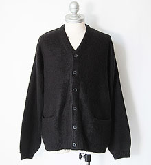 TOWNCRAFT タウンクラフト ACRYLIC CARDIGAN (BLACK)