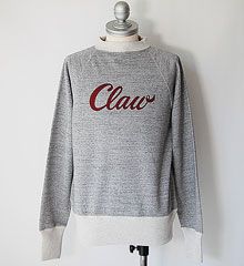FREEWHEELERS ե꡼ۥ顼 "  " CLAW " CREW NECKED SWEAT SHIRT RAGLAN SLEEVE (MIX GRAY  OATMEAL)