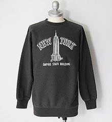 SECRET WORDS ��������å� ��� " NEW YORK " SECRET WEAVE SWEAT SHIRT  (FADE BLACK)