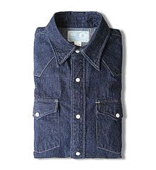 COLIMBO   CATTLEMAN SHIRT (INDIGO)