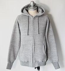 COLIMBO コリンボ LETTERMAN FULL ZIP SWEAT PARKA (HEATHER GRAY)