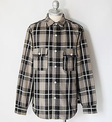 FREEWHEELERS �ե꡼�ۥ����顼�� " EDDY " WORK SHIRT (NICKEL GRAY �� DARK JET BLACK �� EGG YELLOW)