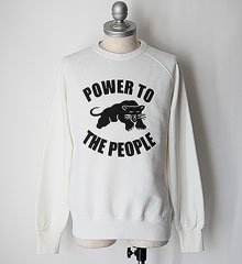 COLIMBO ������  LAGERFELD RAGLAN SWEAT " POWER TO THE PEOPLE " (MILKY WHITE)