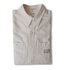 COLIMBO ������  MARSHAL ISLANDER CREWMAN'S SHIRT - CUSTOM - (CIVILIAN WHITE)
