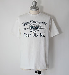 COLIMBO ������ NORWALK TEE SHIRT S/S " FORT DIX BULLDOG " (IVORY WHITE)