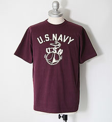 COLIMBO ������ NORWALK TEE SHIRT S/S " NAVAL ANCHOR " (MAHOGANY)