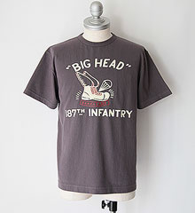 COLIMBO ������ NORWALK TEE SHIRT S/S " BIG HEAD RAKKASANS " (MOUSE GRAY)