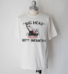 COLIMBO ������ NORWALK TEE SHIRT S/S " BIG HEAD RAKKASANS " (IVORY WHITE)