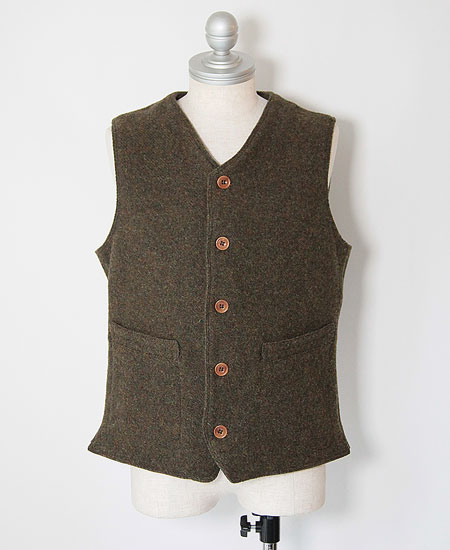 FREEWHEELERS フリーホイーラーズ FAULKNER VEST (GRAINED OLIVE)