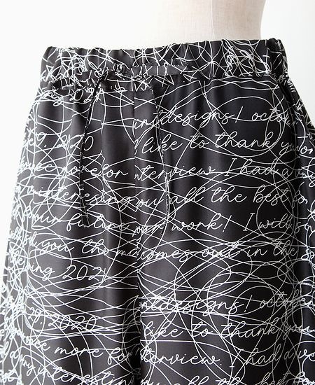 mintdesigns �ߥ�ȥǥ����󥺡�Ink Letter Gather Pants