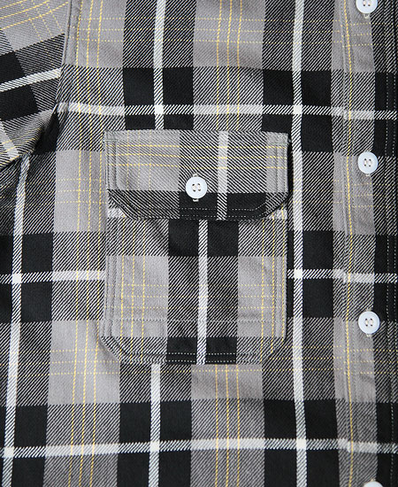 FREEWHEELERS �ե꡼�ۥ����顼�� " EDDY " WORK SHIRT (NICKEL GRAY �� DARK JET BLACK �� EGG YELLOW)