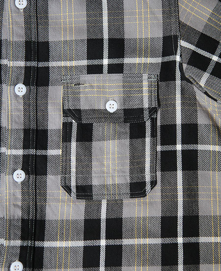 FREEWHEELERS �ե꡼�ۥ����顼�� " EDDY " WORK SHIRT (NICKEL GRAY �� DARK JET BLACK �� EGG YELLOW)