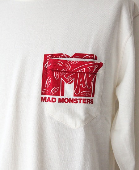 ＭcQueenFREEWHEELERS「MAD MONSTERS 」ロンT FREEWHEELERS フリーホイーラーズ LONG SLEEVE T-SHIRTS witn POCKET