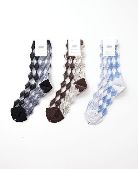 mintdesigns���ߥ�ȥǥ����� DIAMOND CHECK SOCKS