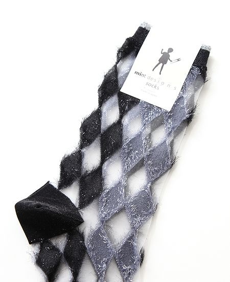 mintdesigns���ߥ�ȥǥ����� DIAMOND CHECK SOCKS