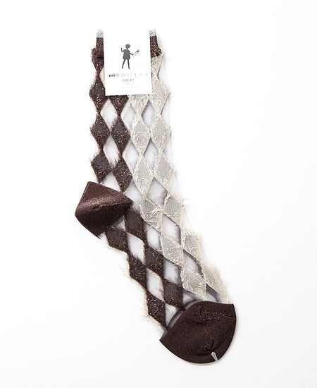 mintdesigns���ߥ�ȥǥ����� DIAMOND CHECK SOCKS