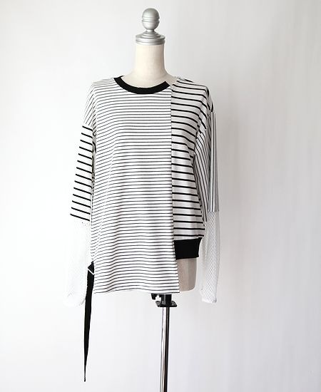 AULA AILA �����饢���顡MESH DOCKING LONG T-SHIRT