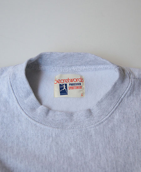 SECRET WORDS å  SECRET WEAVE MILITARY SWEAT SHIRT  (LIGHT GRAY)