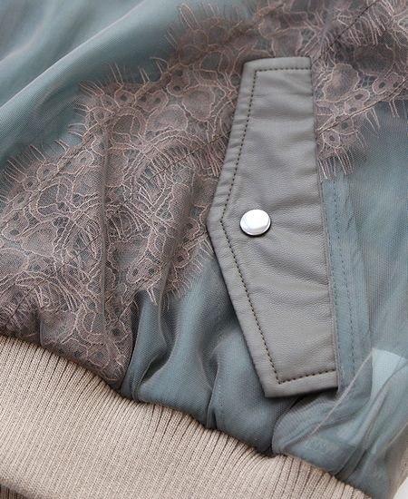AULA AILA �����饢���顡SHEER LACE BLOUSON