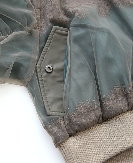 AULA AILA �����饢���顡SHEER LACE BLOUSON