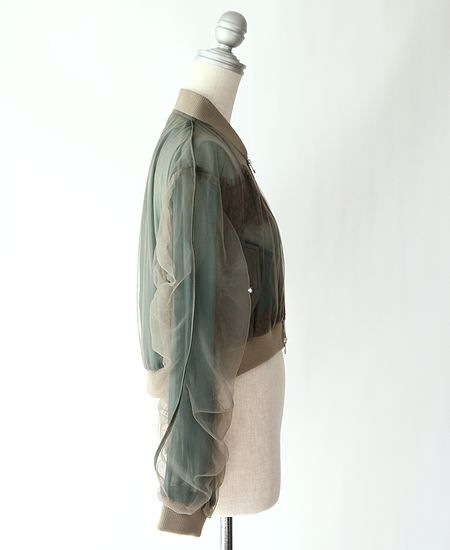 AULA AILA �����饢���顡SHEER LACE BLOUSON