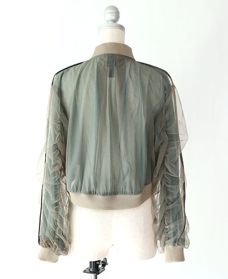 AULA AILA �����饢���顡SHEER LACE BLOUSON