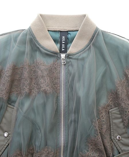 AULA AILA �����饢���顡SHEER LACE BLOUSON