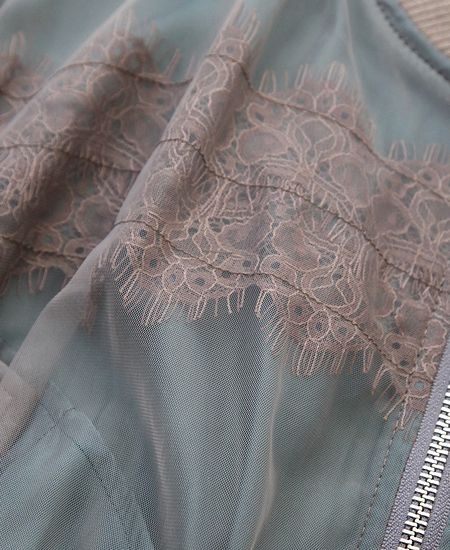 AULA AILA �����饢���顡SHEER LACE BLOUSON