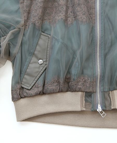 AULA AILA �����饢���顡SHEER LACE BLOUSON