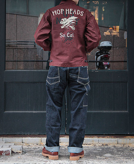 FREEWHEELERS �ե꡼�ۥ����顼�� " HOP HEADS " DECK WORKER JACKET (DARK RED BROWN)