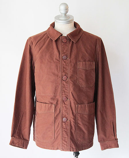 COLIMBO コリンボ GRAHAM MOLESKIN WORK BLOUSE (CHESTNUT BROWN)