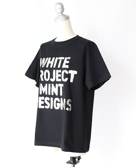 mintdesigns  ߥȥǥ󥺡WHITE PROJECT STENCIL PRINT T-SHIRT
