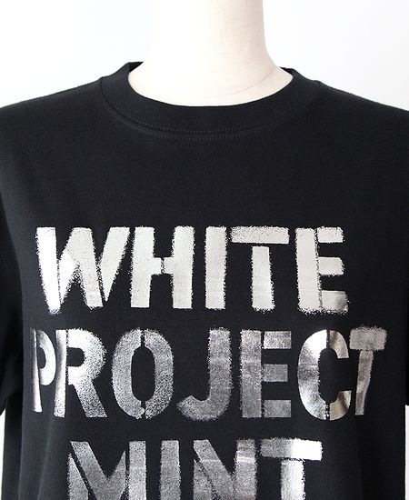 mintdesigns  ߥȥǥ󥺡WHITE PROJECT STENCIL PRINT T-SHIRT