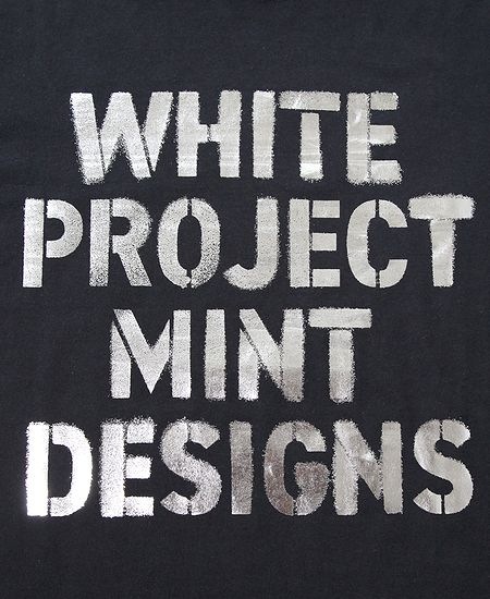 mintdesigns  ߥȥǥ󥺡WHITE PROJECT STENCIL PRINT T-SHIRT