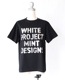 mintdesigns  ߥȥǥ󥺡WHITE PROJECT STENCIL PRINT T-SHIRT